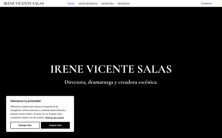 Screenshot of irenevicente.com