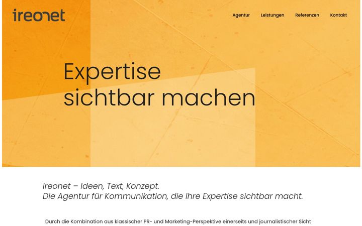 Screenshot of ireonet.de