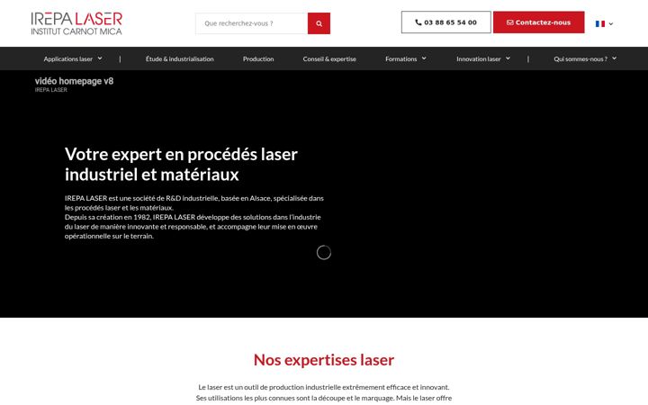 Screenshot of irepa-laser.com
