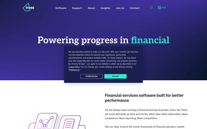 Screenshot of iress.co.za