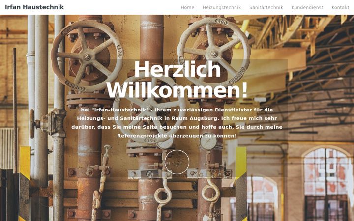 Screenshot of irfan-haustechnik.de