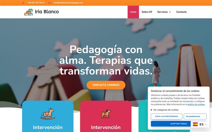 Screenshot of iriablancopedagogia.com