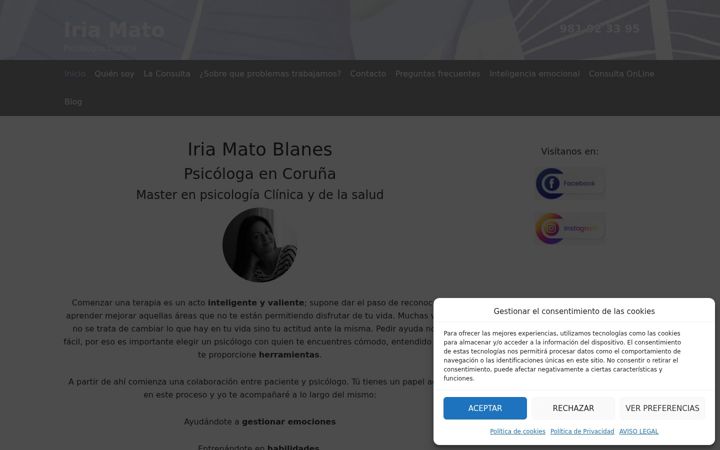 Screenshot of iriamato.com