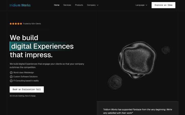 Screenshot of iridium-works.com