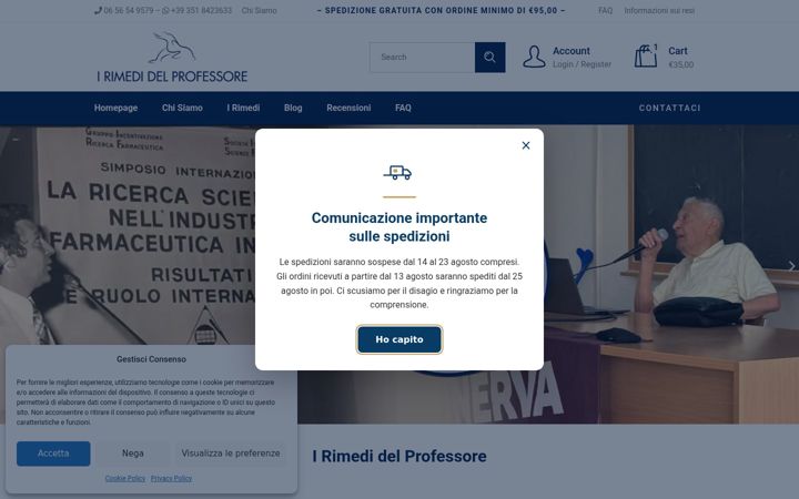 Screenshot of irimedidelprofessore.com