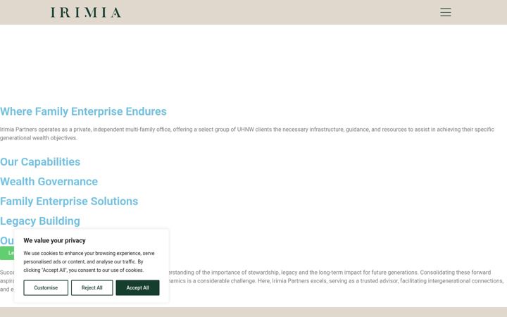 Screenshot of irimiapartners.com