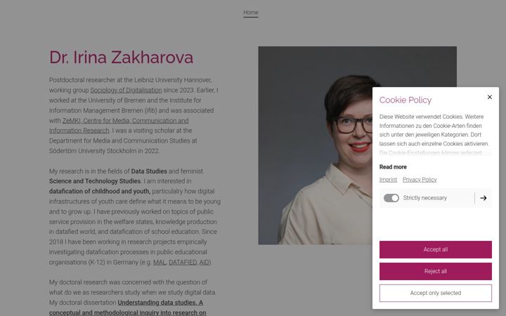 Screenshot of irina-zakharova.com