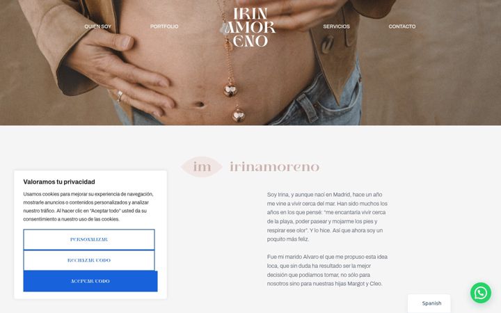Screenshot of irinamoreno.es
