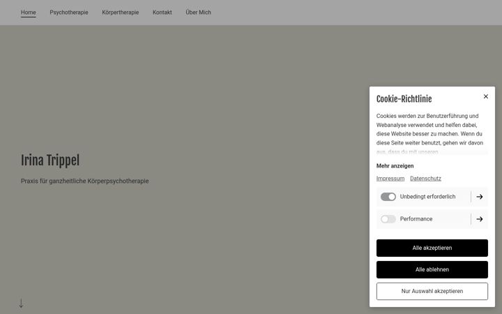 Screenshot of irinatrippel.de