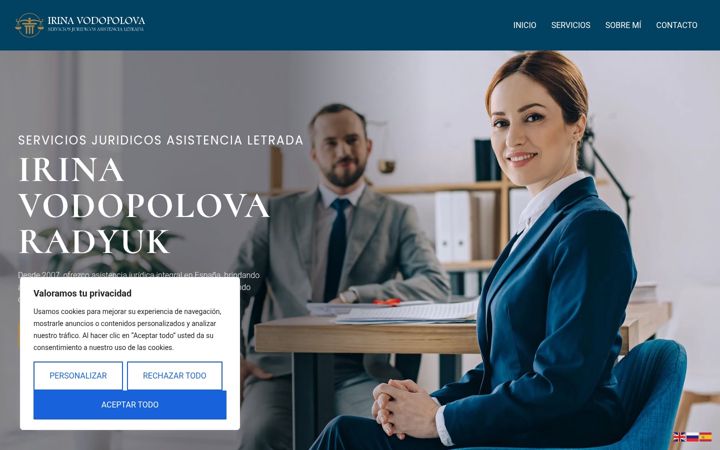 Screenshot of irinavodopolova.es
