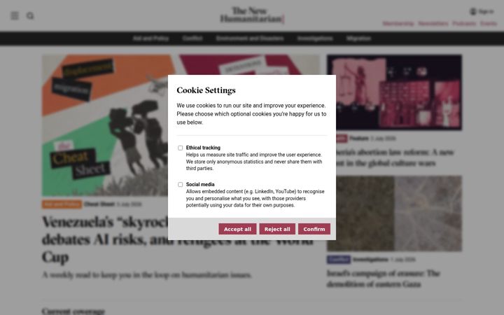 Screenshot of irinnews.org