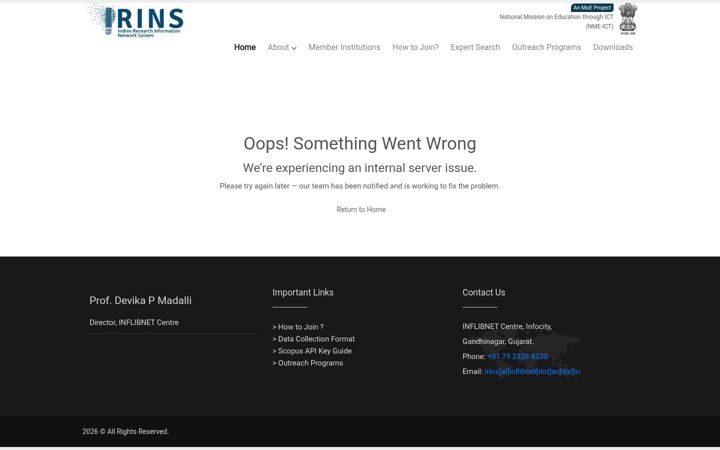 Screenshot of irins.org