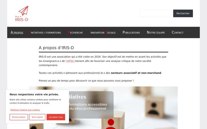 Screenshot of iris-d.be