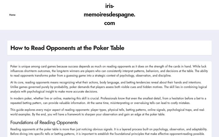 Screenshot of iris-memoiresdespagne.com