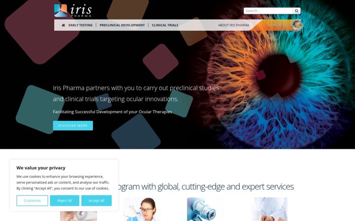 Screenshot of iris-pharma.com