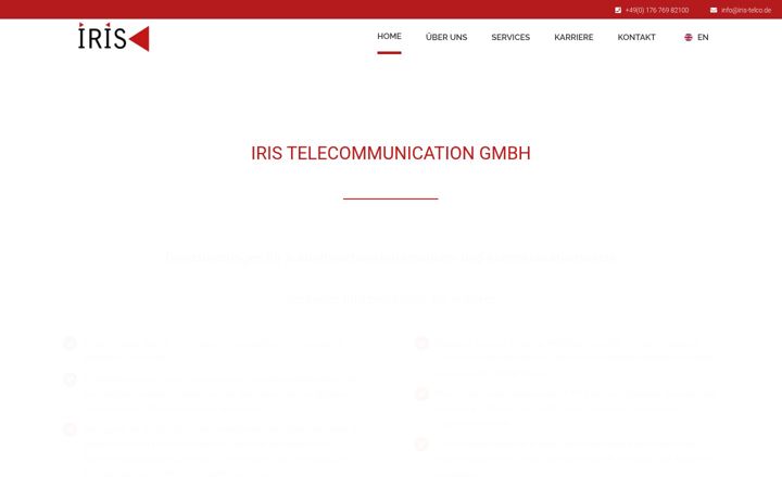 Screenshot of iris-telecommunication.de