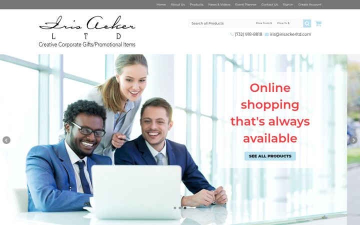 Screenshot of irisackerltd.com