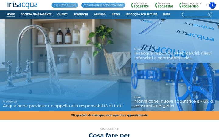 Screenshot of irisacqua.it