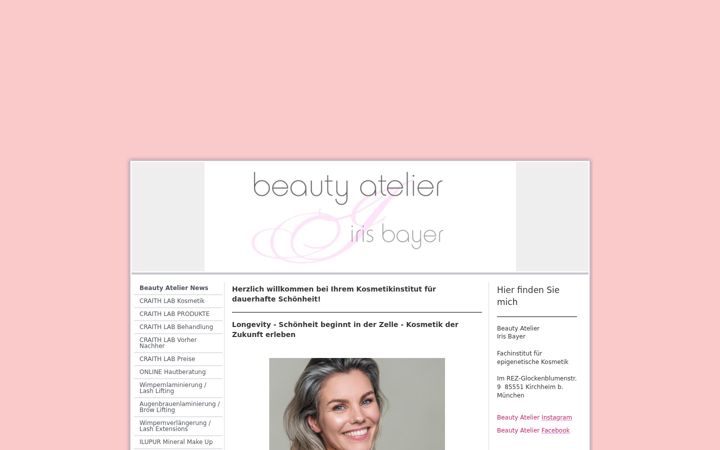 Screenshot of irisbayer-beauty.de
