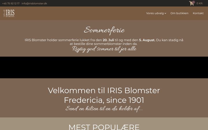 Screenshot of irisblomster.dk