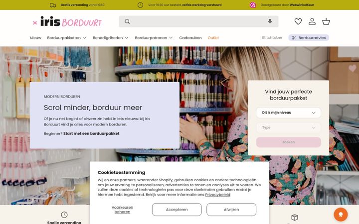 Screenshot of irisborduurt.nl