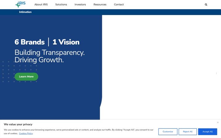 Screenshot of irisbusiness.com
