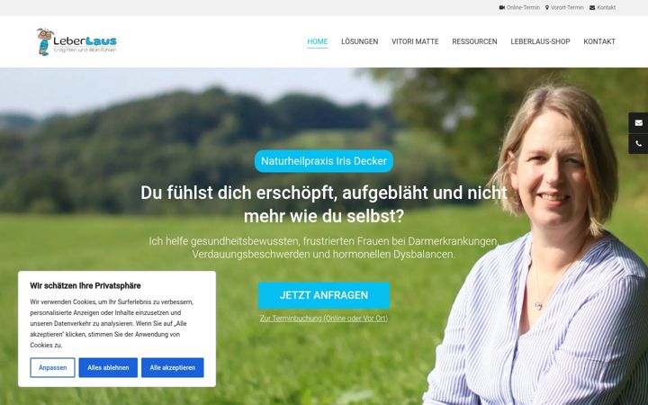 Screenshot of irisdecker.de