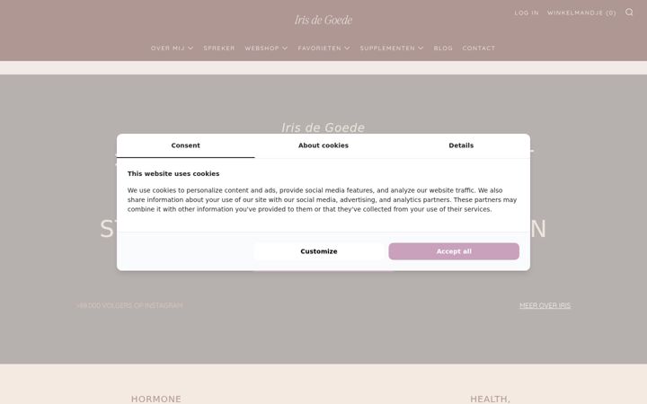 Screenshot of irisdegoede.nl