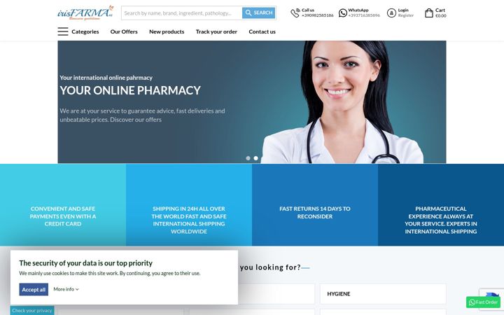 Screenshot di irisfarma.com