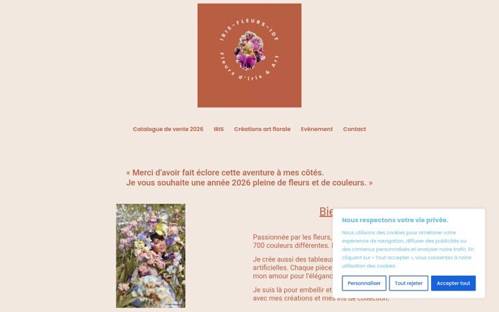 Screenshot of irisfleursidf.fr