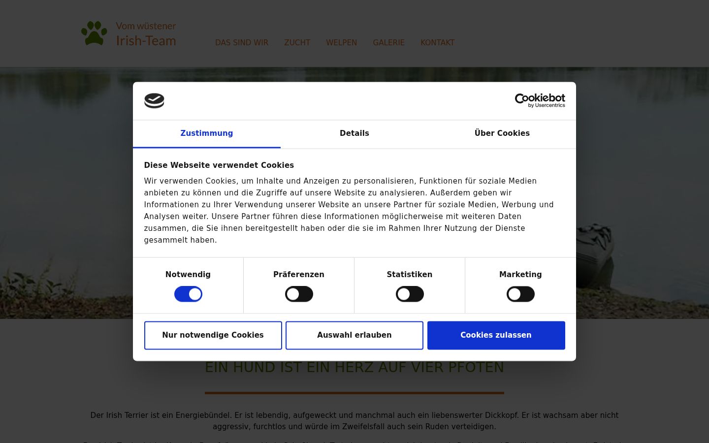Capture d'écran de la bannière de consentement affichée avant toute interaction