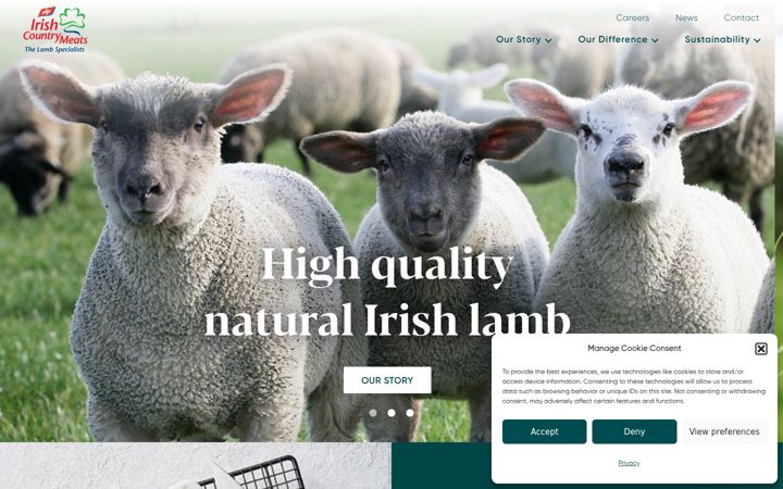 Screenshot of irishcountrymeats.com