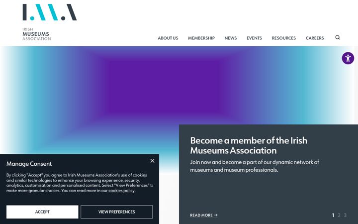 Screenshot of irishmuseums.org