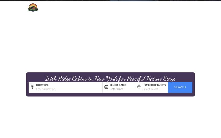 Screenshot of irishridgecabins.com