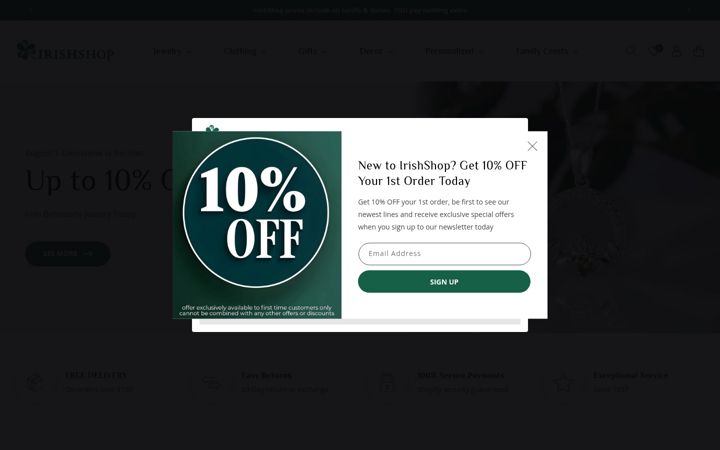 Screenshot of irishshop.com