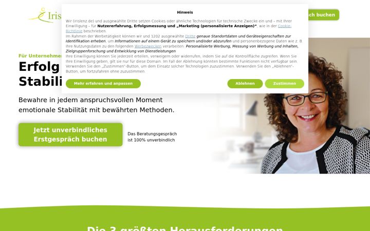 Screenshot of irislenz.de