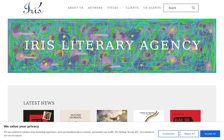 Screenshot of irisliteraryagency.gr
