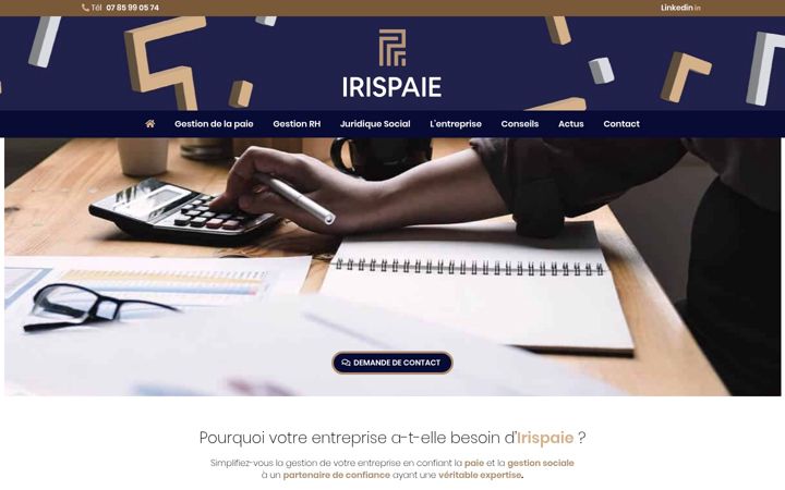 Screenshot of irispaie.fr