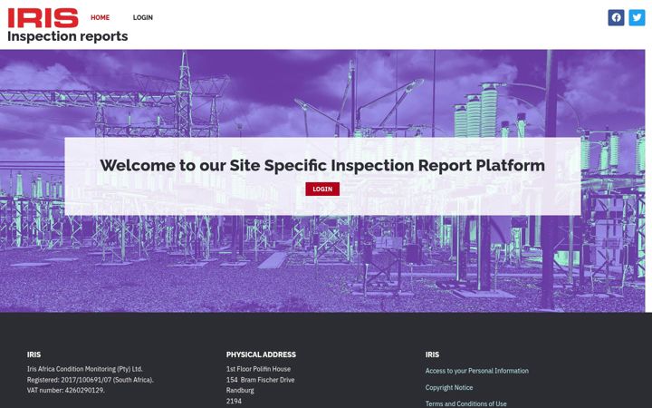 Screenshot of irisreports.co.za