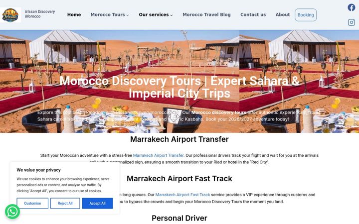 Screenshot of irissandiscoverymorocco.com