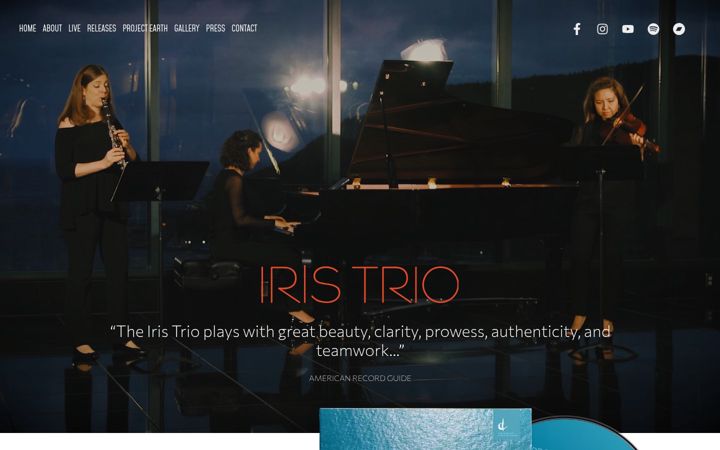 Screenshot of iristrio.com