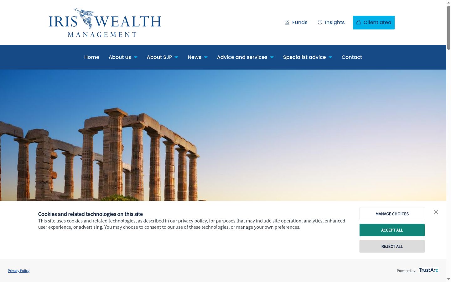 Screenshot del banner di consenso mostrato prima di qualsiasi interazione