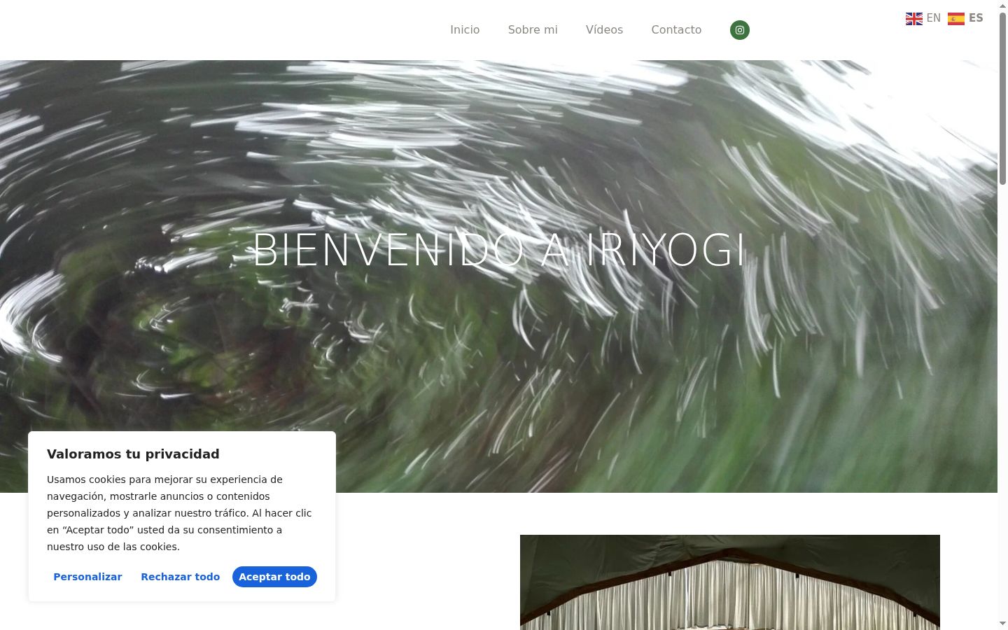 Screenshot tal-banner tal-kunsens muri qabel kwalunkwe interazzjoni