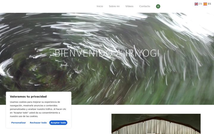Screenshot of iriyogi.es