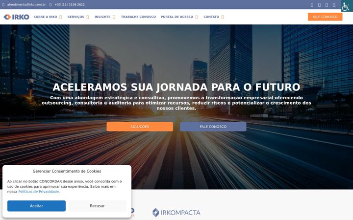 Screenshot of irko.com.br