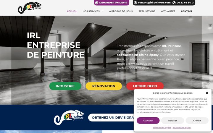 Screenshot of irl-peinture.com