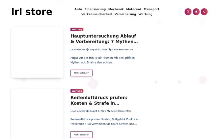 Screenshot of irl-store.de