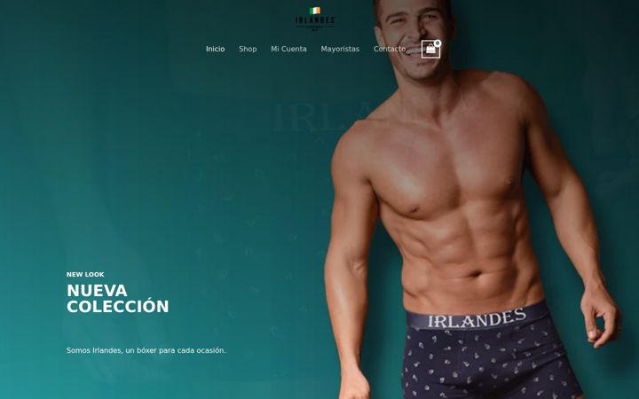 Screenshot of irlandesunderwear.com