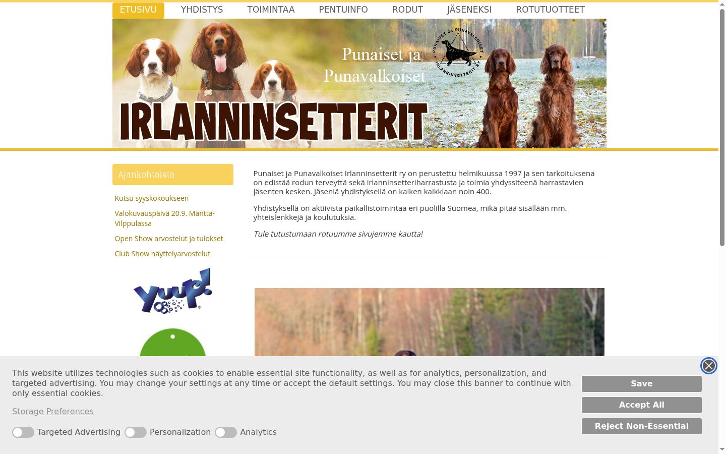 Sutikimo reklamjuostės, rodytos prieš bet kokią sąveiką, ekrano kopija
