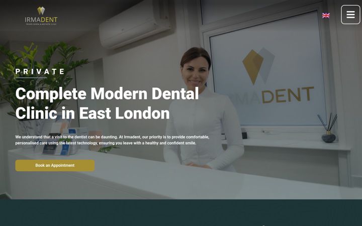 Screenshot of irmadent.co.uk